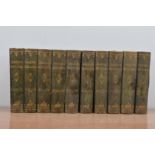 Chambers encyclopaedia, ten editions, with green binding, some wear AF (10)