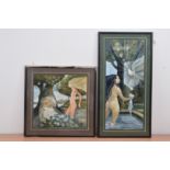 Robert Melville (British 20th century, two works, both of nude ladies, gouache, both signed bottom