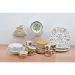 A collection of English 20th century ceramics, including Minton Haddon Hall, Royal Doulton, J & G