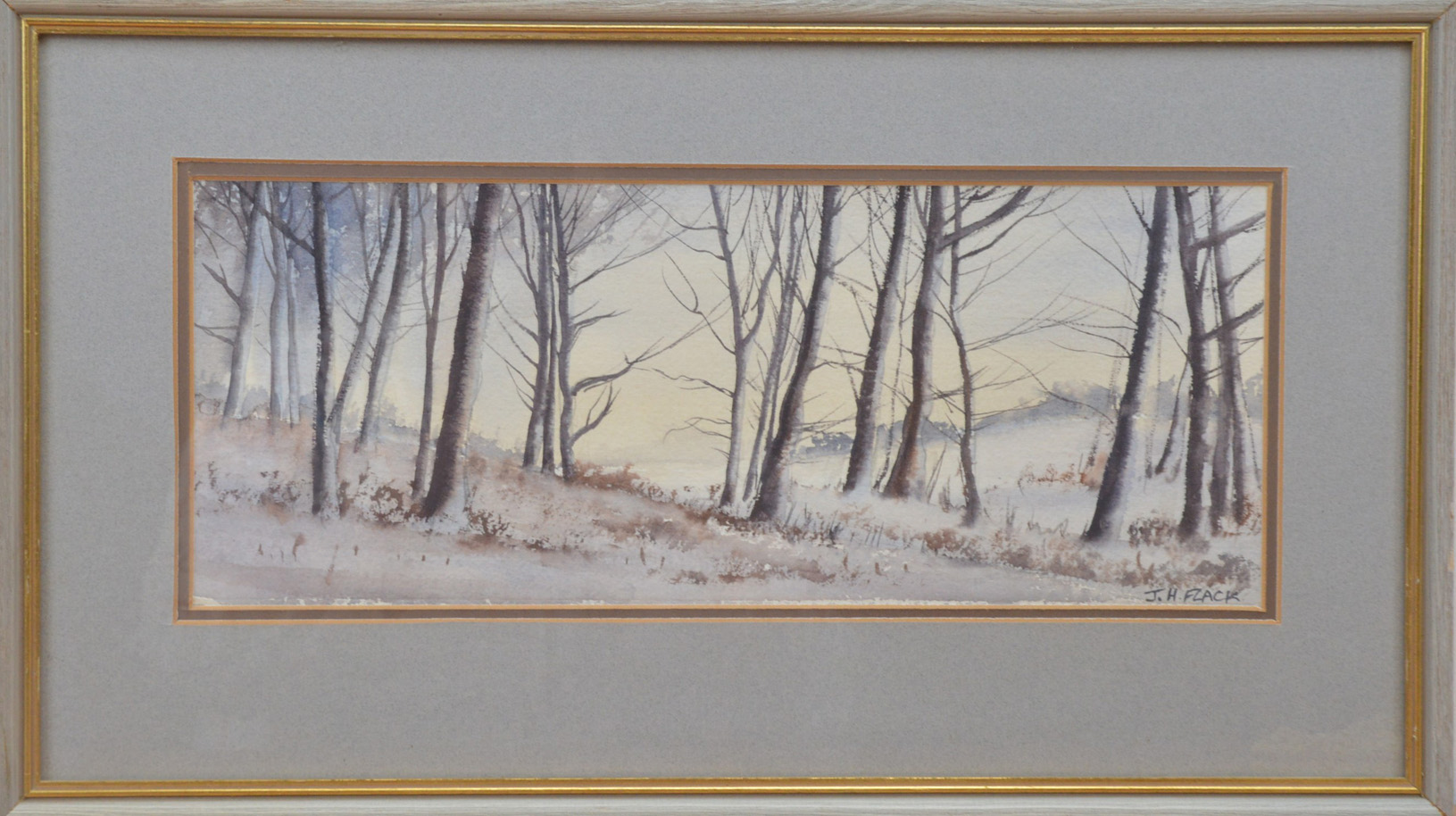 James H. Flack (Irish b. 1941), autumnal trees, watercolour on paper, signed bottom right, framed,