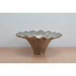 Melanie Guy (British 20th/21st century), a raised and fluted pewter bowl, 25cm wide