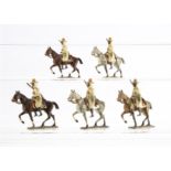 Mignot Gerbeau period circa 1905-1910, Goumiers, mounted, brown bases, F, one tail missing (see