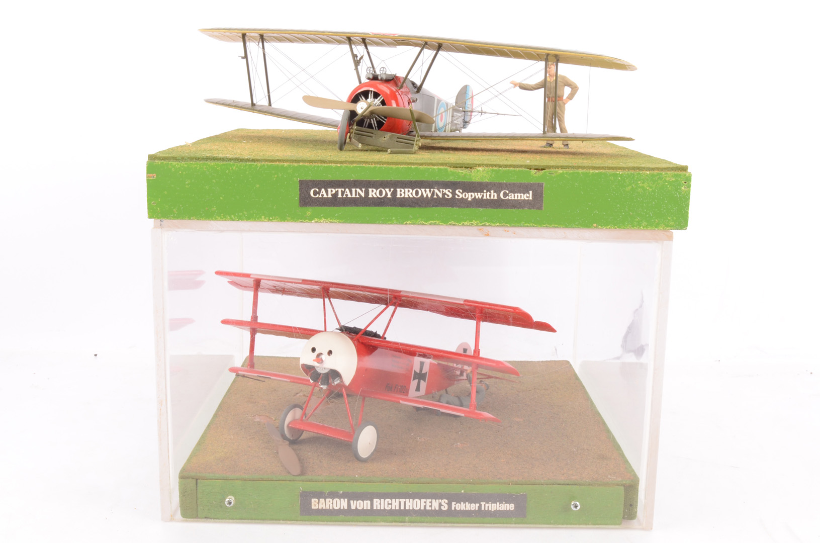 WWI and Modern Aircraft Models, four scratch built large scale wooden models, constructed to a
