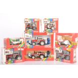 Britains 1:32 Scale Massey Ferguson Tractors, a boxed group, 9500 MF 3680 with double rear wheels,