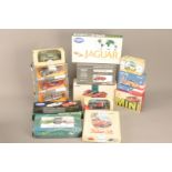 Corgi Classics Cars, all boxed postwar cars, 97713 Italian Job Mini Coopers, 97700 Jaguar Through