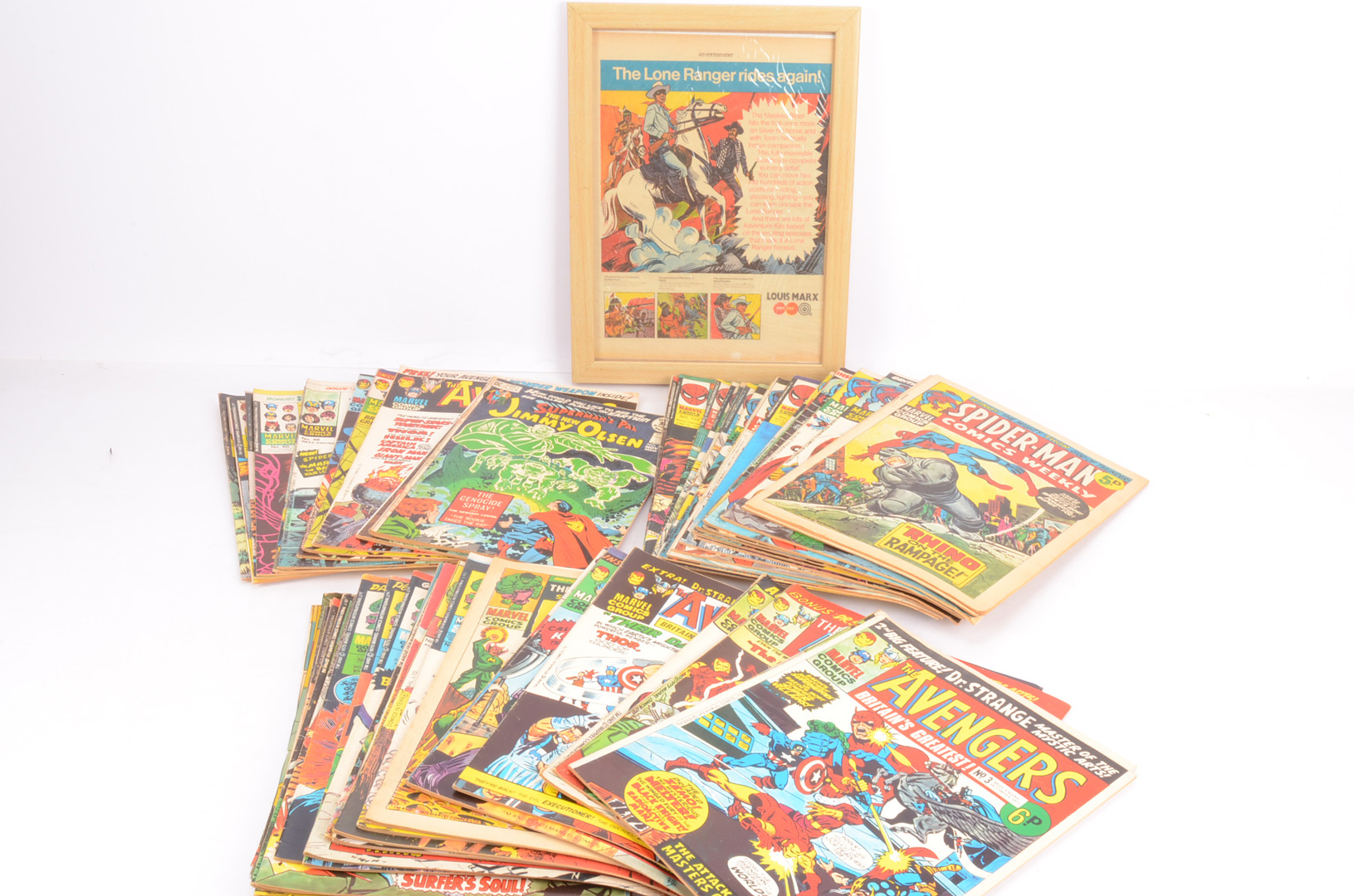1970s Marvel Comics, The Avengers (UK) 1973-75 (9), The Avengers Britain's Greatest (UK)1973 (7),
