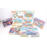 Thunderbirds Kits, a boxed group, Bandai 0536190 Mole, 36183 Thunderbird 3, 0536187 Thunderbird 3,