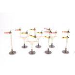 Pre-war Meccano Dinky Toys 00 Gauge Railway signals, Junction home signal (2), Junction distant