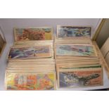 1950s/60s Eagle Comic Cutaways, all displayed in bags on card backs, featuring aircraft and road