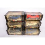 Burago and Maisto 1:18 Scale Modern Road Cars, a boxed group, 3047 Lamborghini Countach 1988, 3035