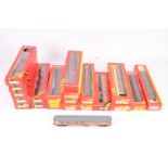Hornby 00 Gauge boxed Coaches various liveries, LMS and BR maroon (16), LNER Thompson Teaks (7,