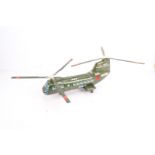 Marx Tin Plate US Army Helicopter, un boxed twin rotor helicopter 107th Marine Parachute Regiment,