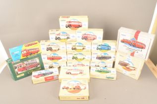 Corgi Classics Postwar Single Deck Coaches, a boxed collection from various regions in various