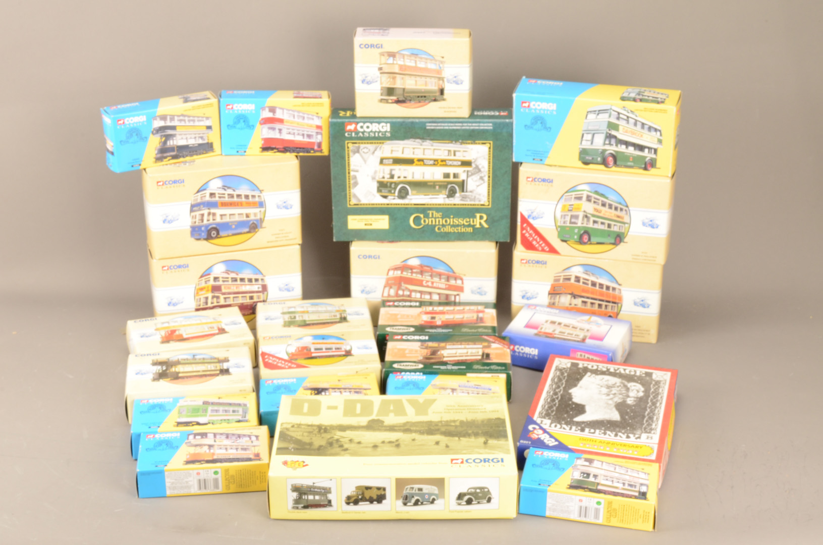 Corgi Classics Trams and Trolley Buses, a boxed collection from various regions in various liveries,