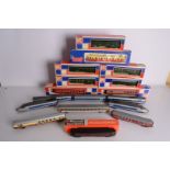 Jouef HO gauge TGV diesel unit, Railcar and various Passenger coaches, Unboxed TGV silver & grey 5-