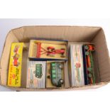 Postwar Playworn Boxed Dinky, 902 Foden Flat Truck, 968 BBC TV Roving Eye Vehicle, 310 Farm