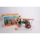 A boxed Mamod Live Steam TE1a Traction Engine, a spirit-fired example with water-level plug, with