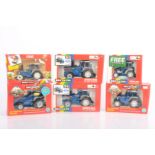 Britains 1:32 Scale Ford Tractors, a boxed group, 9508 TW 25 (2), 9495 model 2120, 9527 model