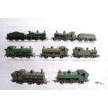 00 Gauge GWR green Pannier Tanks and Tender Locomotives by Hornby and other makers one modified,