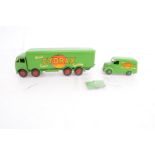 Dinky Cydrax Liveried Foden Truck and Trojan Van, code 3 Foden eight wheel box van (rear doors