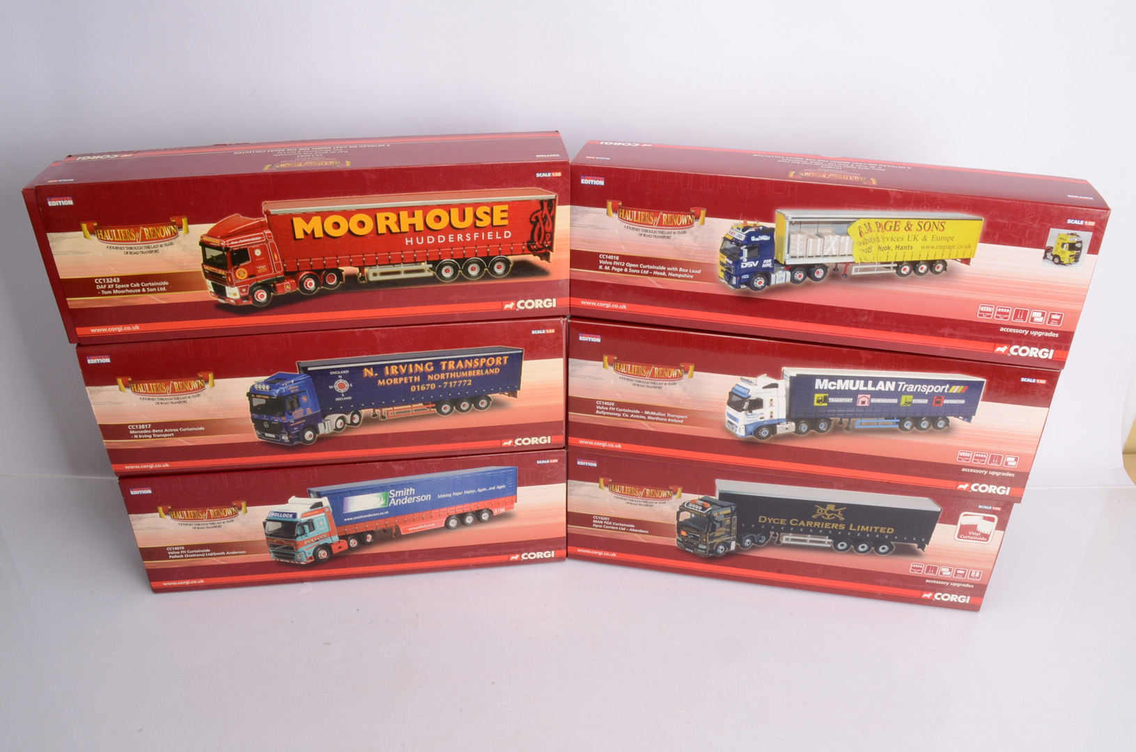 Corgi Diecast 1:50 Scale Articulated Trucks, Hauliers of Renown, all boxed CC14010 Volvo Pollock (