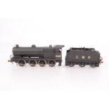 Kit built 00 gauge LMS black class 7F 0-8-0 tender locomotive, No 9580, Portescap motor, built and