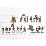 Heyde, infantry, cavalry and flag bearers, with tinplate tent, P (see Foreword on title page) (17)