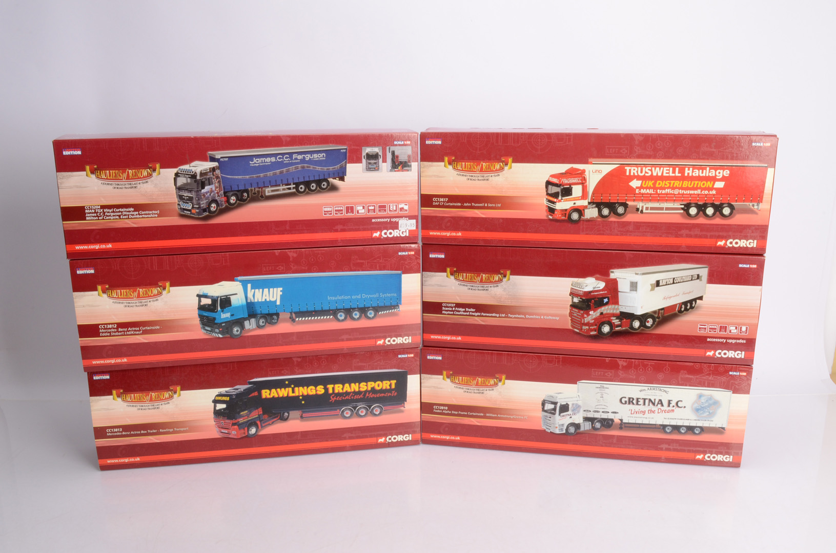 Corgi Diecast 1:50 Scale Articulated Trucks, Hauliers of Renown, all boxed CC13910 Foden Alpha