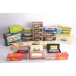 Modern Diecast Vintage Buses, all cased or boxed, from various regions in various liveries 1:76
