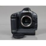 A Canon EOS-1 D Mark IV DSLR Camera Body, serial no 1131201056, powers up, shutter working,