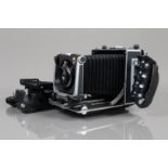 A Linhof Master Technika 4 x 5 in Camera, serial no 6465079, all functions and moves freely, body