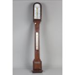 Barometer, late 19th Century arched-top oak-cased 'Admiral Fitzroy's' Weatherstation Mercury