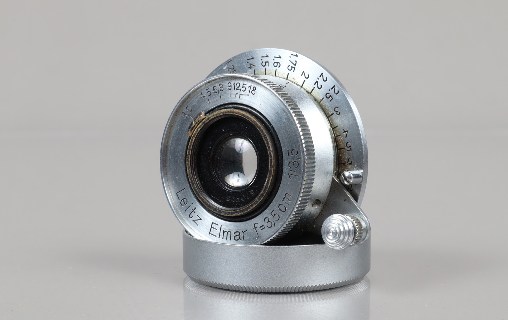 Leica II (Modell D) black mit Elmar 3.5/50 mm (ABOOT) - Clean Cameras | Markus Säuberli