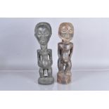 Two Hemba Figures, Congo, both of males, both approx 49cm H