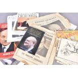 A large collection of period and modern newspapers and magazine all relating to Winston Churchill,