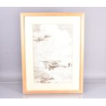 A sepia military aviation print, for an RAF Training Poster, believe to be called 'Dog Fight',