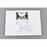 Neil Armstrong autograph Apollo 11 mission interest, piece of card, 15.5cm x 11cm, with a
