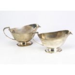 A pair of Art Deco period silver sauce boats from F s Ltd, 16.3 ozt, from Finnigans of Manchester