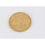 An Edward VII full gold sovereign, dated 1907, VF, possibly with Perth Mint mark but worn
