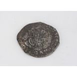 A Charles II style coin, the hammered style discovered on a path in Berkshire many years ago by