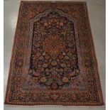 A 20th century Persian Keshan rug, wool pile, signed, 207cm x 135cm