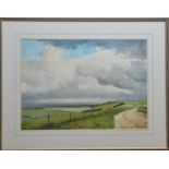 Jonathan Pomroy (British), three framed watercolours, landscape scenes, all signed to the bottom