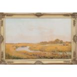 Robert Thorne Waite RWS (1842-1935), The River Arun, Pulborough in the Distance, watercolour on