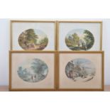 A set of four framed prints by Le Blond & Co. and LA Elliot & Co, depicting different seasons,