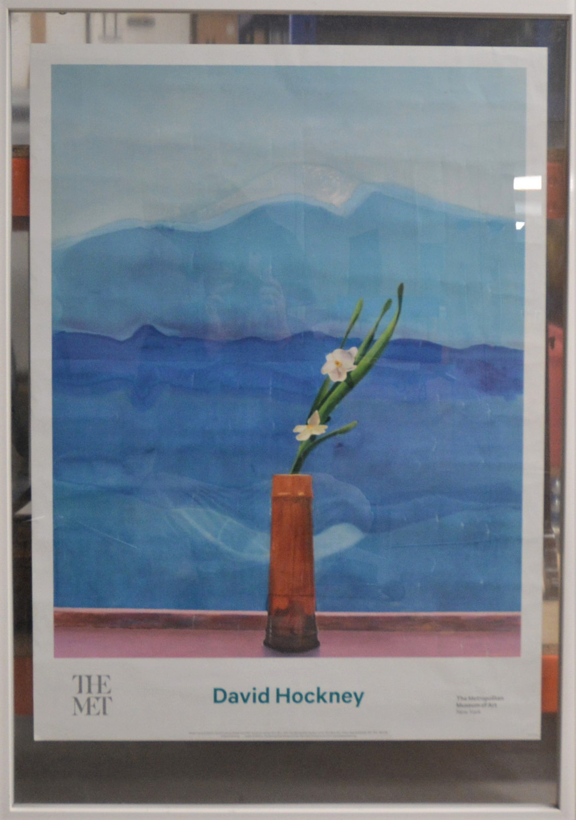 A Modern David Hockney at the Met poster, in a frame, the poster with some wear, frame size 103cm