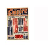 Six Magic Posters c' 1950's Variety bills including The Great Masoni presenting Shan at the Empire