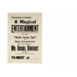 Hugall Benedict Magic Poster c' 1900's-1920's A generic performance poster for the British