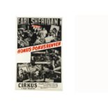 Earl Sheridan Magic Poster c' 1950's Danish printed poster for the Earl Sheridan Hokus-Pokus Revue