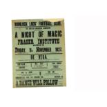 Scottish Magic Poster 1927 The Scottish Conjurers Association ""A Night Of Magic"" in aid of the