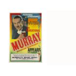 Murray's Magic Mart Poster c' 1950's Featuring an image of the esteemed Australian escapologist with